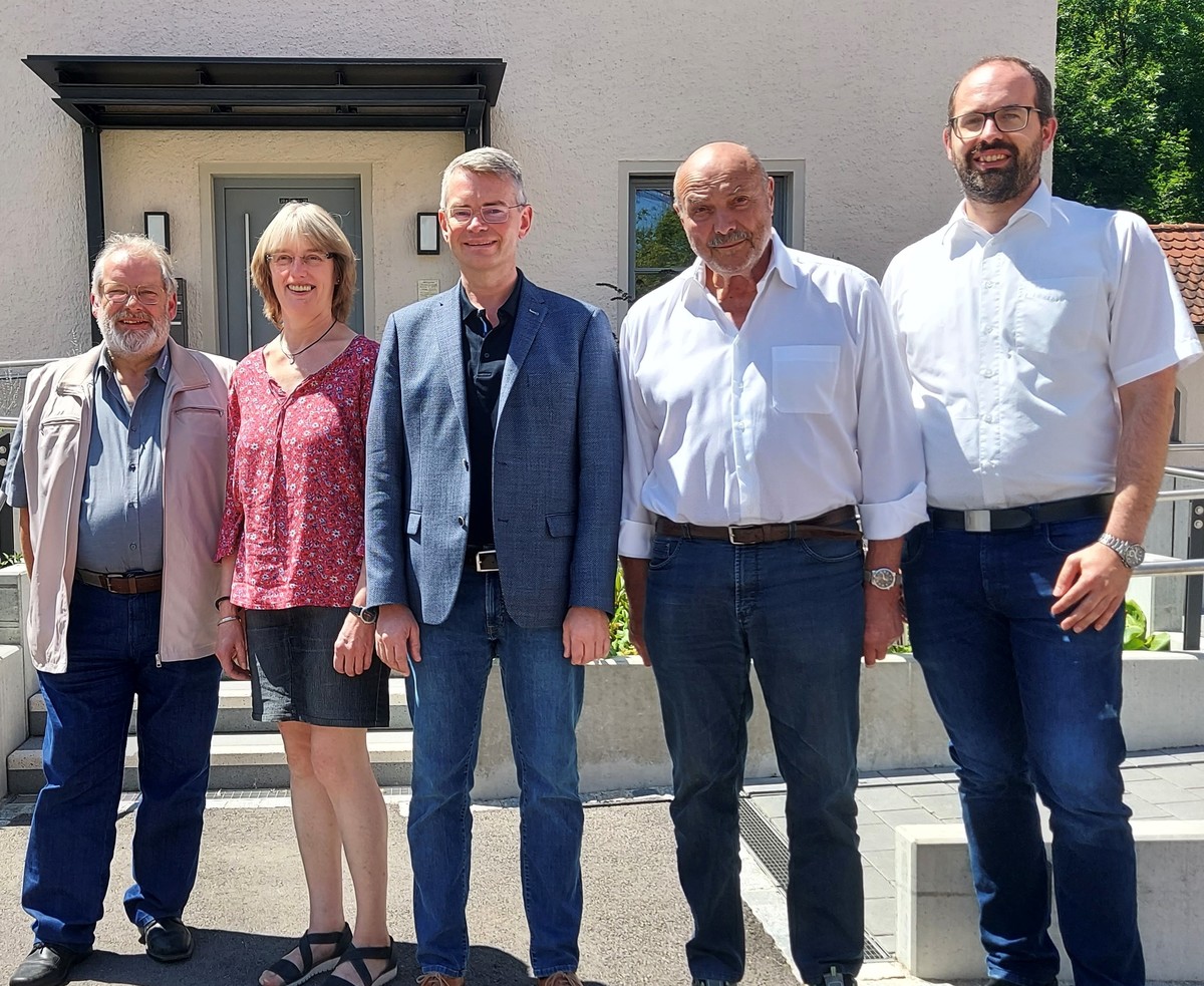 von links nach rechts: Franz Lohner, Annegret Reil, Peter Tomaschko, Volker Bopp und Florian Fleig