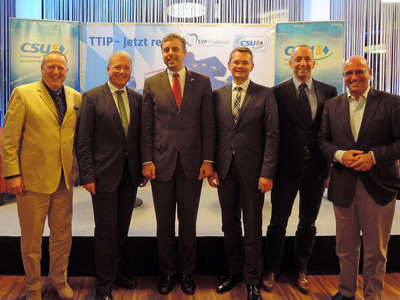 Von links: Dieter Weidner, Markus Ferber, Bill Moeller, Peter Tomaschko, Dr. Hannes Prller und Thomas Goner