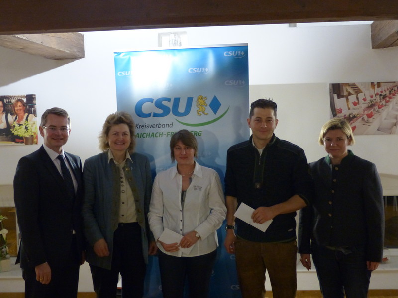 v. l. n. r.: Peter Tomaschko, Sissi Veit-Wiedemann, die beiden Gewinner Anita Müller und Stefan Kurz, Stephanie Kopold-Keis v. l. n. r.: Peter Tomaschko, Sissi Veit-Wiedemann, die beiden Gewinner Anita Müller und Stefan Kurz, Stephanie Kopold-Keis