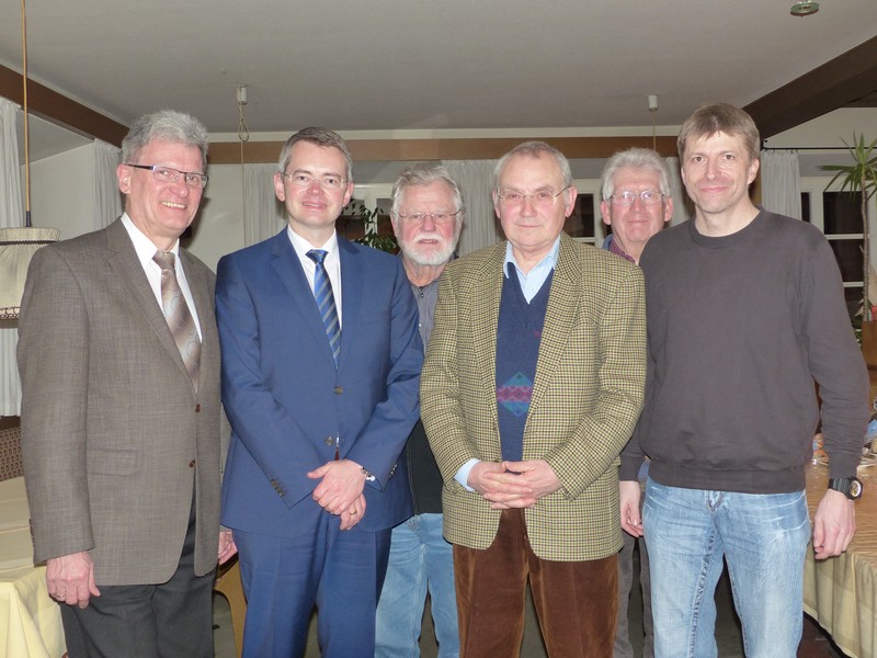 v. l. n. r.: Raymund Aigner, Peter Tomaschko, Peter Appel,  Josef Grandy, Alois Arzberger, Walter Pasker